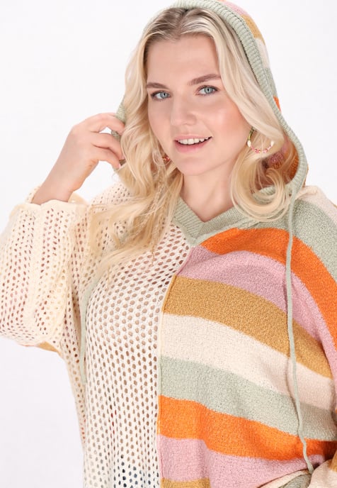 IZIA Plus Size Trui vrouwen beige - Image 5