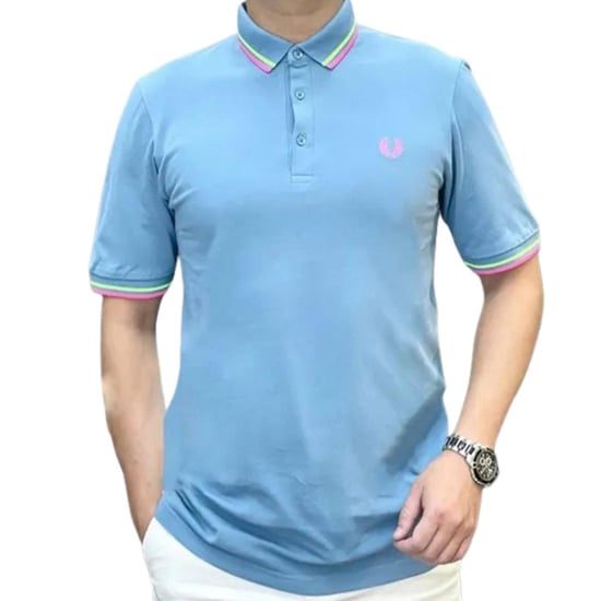 Fred Perry Heren Piqué Polo Shirt (Blauw) - Image 4