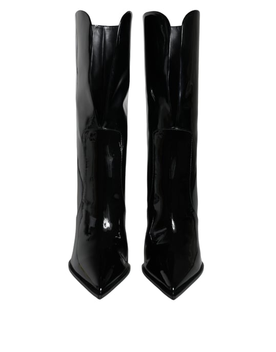Patentleren Halfhoge Laarzen Met Stiletto Hak - Image 2