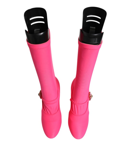 Crystalembellished Stretchfabric Boots - Image 3