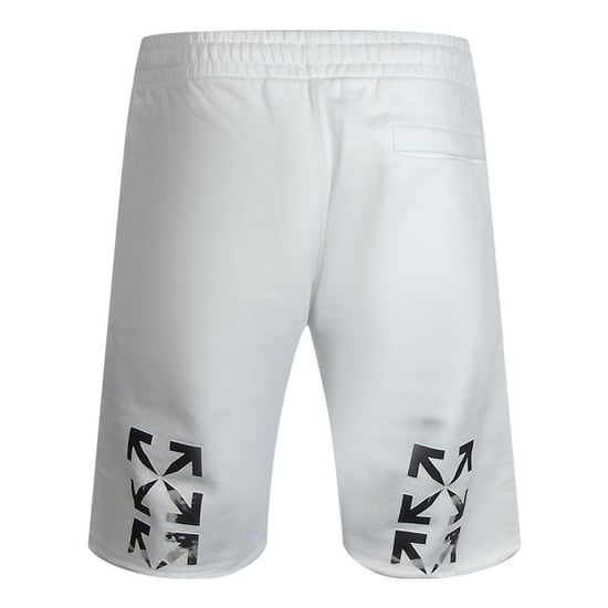Off-White Unisex Adult Caravaggio Arrow Sweat Shorts (White) - Image 2