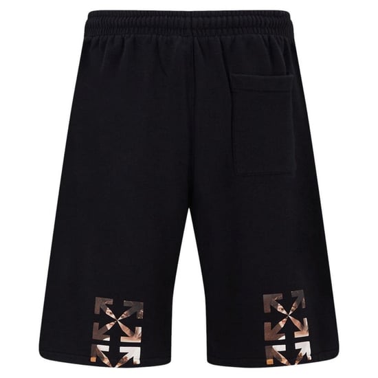 Off-White Unisex Caravaggio Sweat Shorts voor volwassenen (Zwart) - Image 2