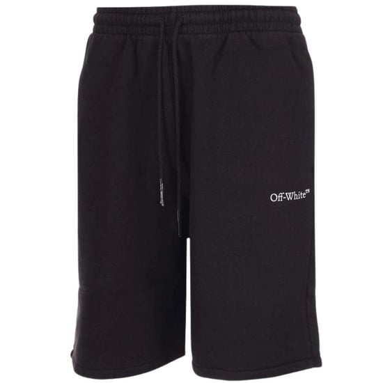 Off-White Unisex Caravaggio Sweat Shorts voor volwassenen (Zwart) - Image 3