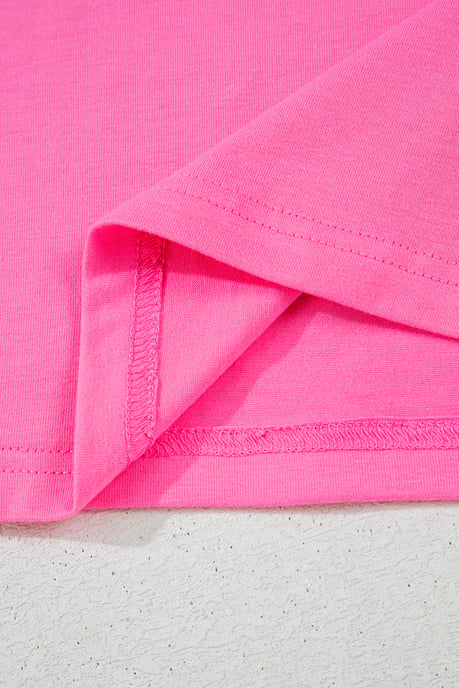 Rosa T-shirt med kort ärm och grafik - Image 6