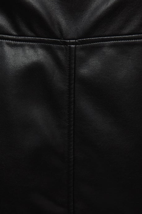 Faux Leather Belted Full skirt - Image 3