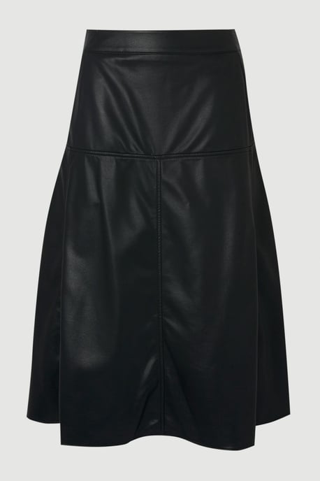Faux Leather Belted Full skirt - Image 4