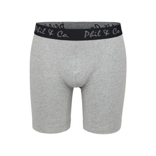 Phil & Co Boxershorts heren met lange pijpen boxer briefs 4-pack wit / grijs - Image 5