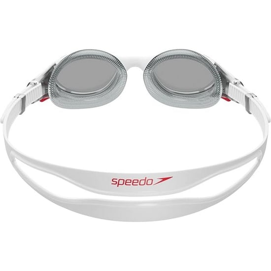 Speedo Mens Biofuse Swimming Goggles (White/Red/Smoke) - Image 2
