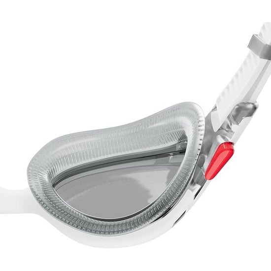 Speedo Mens Biofuse Swimming Goggles (White/Red/Smoke) - Image 3