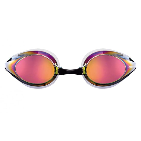Arena Unisex Adult Tracks Mirror Swimming Goggles (White/Copper/Black) - Image 2