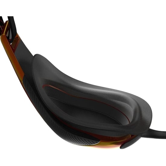 Speedo Unisex volwassene Fastskin Hyper Elite zwembril (Zwart/Oxidegrijs/Vuurrood) - Image 4