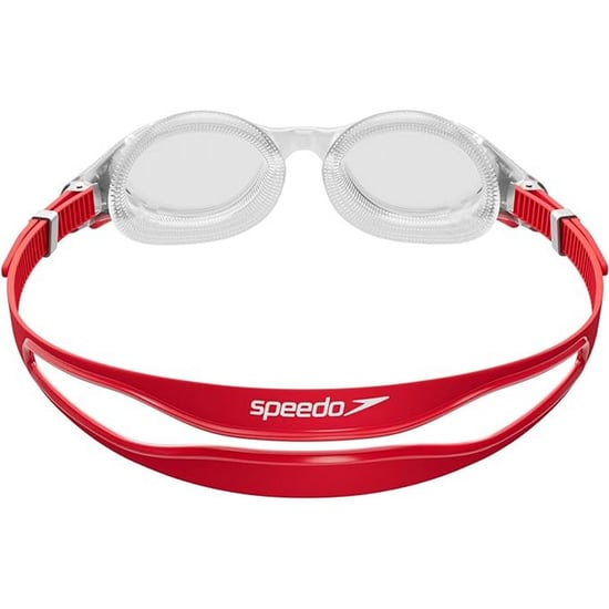 Speedo Mens Biofuse Swimming Goggles (Red/Silver/Clear) - Image 2