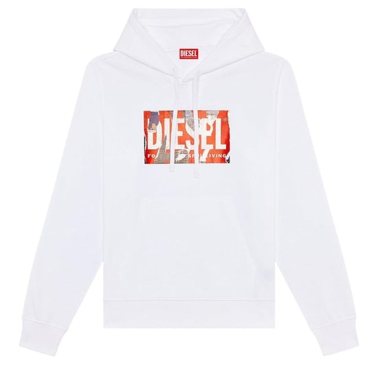 Diesel Heren Torn Logo Hoodie (Wit) - Image 1