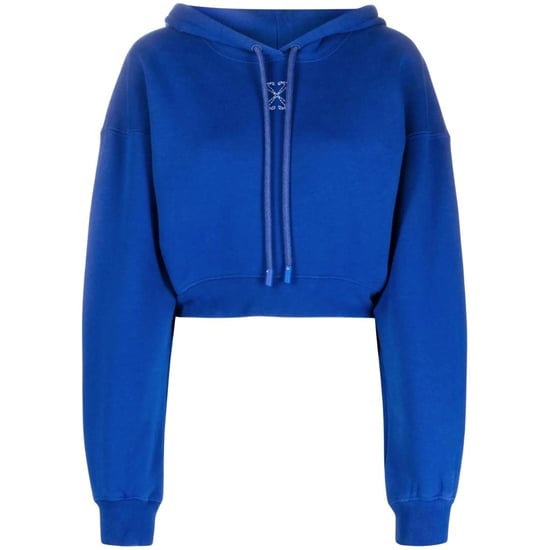 Off-White Dames/Dames Embr Arrow Cropped Hoodie (Blauw) - Image 1