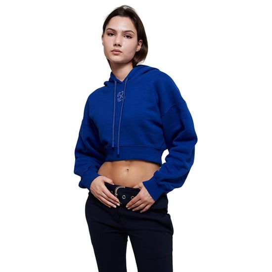 Off-White Dames/Dames Embr Arrow Cropped Hoodie (Blauw) - Image 3