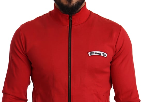 Red Zipup Sweatshirt Dg Motor Club Style - Image 4