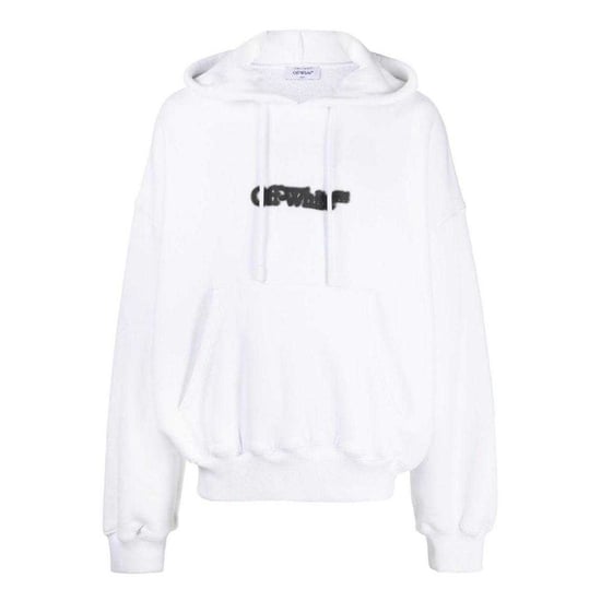Off-White Unisex Adult Blurr Book Oversized Hoodie (Wit) - Image 1