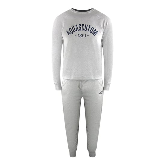 Aquascutum Heren Old School Crew Neck Trainingspak (Grijs) - Image 1