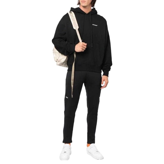 Off White Volwassen uniseks Full Diagging Joggingbroek (Zwart) - Image 4