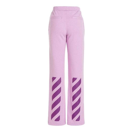 Off White Unisex Sweatbroek met Taps toelopende pijpen voor volwassenen (Lila) - Image 2