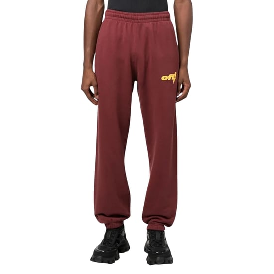 Off White Uniseks Adult Thunder Stable Slim Joggingbroek (Bourgondië) - Image 3