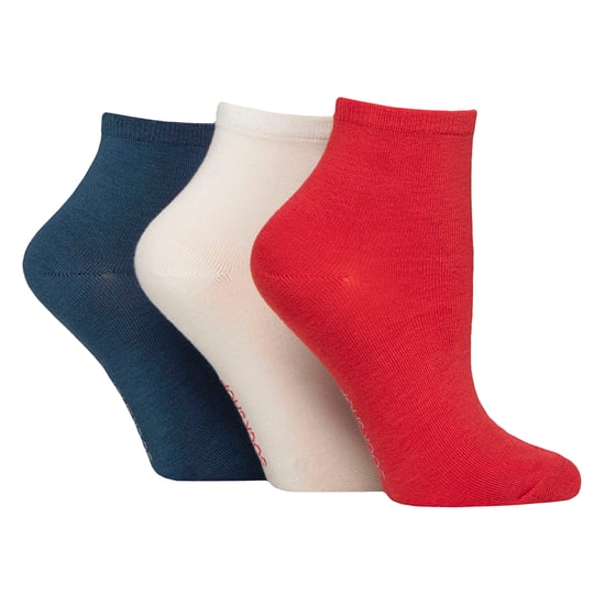 3-pack Damer Enfärgade Bambu Ankelsockor - Mjuk Andningsbar Daglig Komfort - Image 1