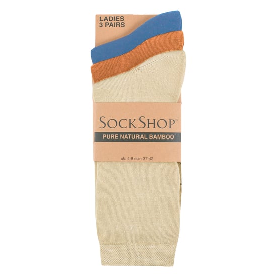 3-Pack Dames Effen Bamboosokken - Zachte Ademend Dagelijks Comfort Sokken - Image 2