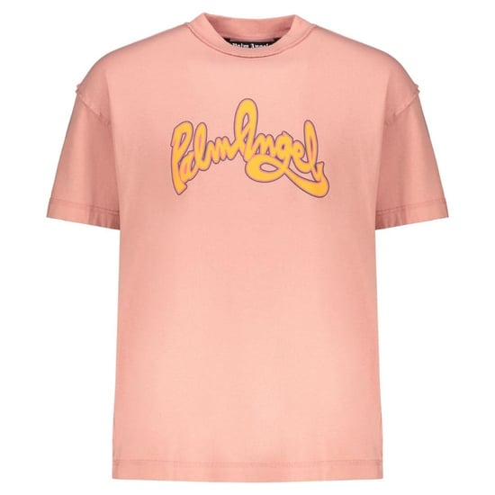 Palm Angels Unisex Seizoensgebonden Logo T-shirt voor volwassenen (Roze) - Image 1