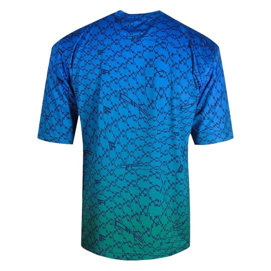 Off White Uniseks Adult All-Over Print Sport T-shirt (Pauwenblauw) - Image 2