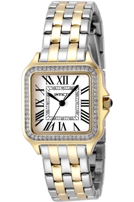 Invicta Angel 48996 Dames Horloge - Quartz Uurwerk - Roestvrij Staal met zilveren Wijzerplaat - 28mm - Image 1