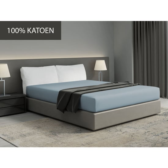 DoubleDry Hoeslaken 100% natuurlijk katoen eenpersoons 90x200 cm zacht & - Image 4