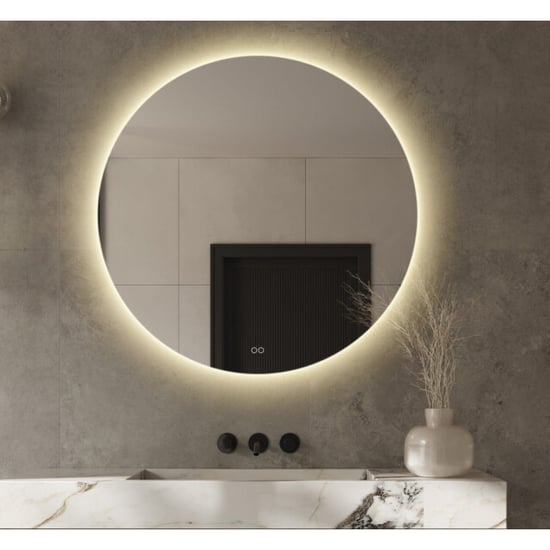 Vtw Living badkamerspiegel rond 100 cm spiegel met led verlichting en - Image 6