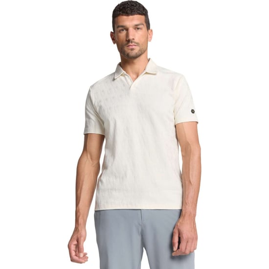No Excess Polo v solid terry jacquard offwhite - Image 1