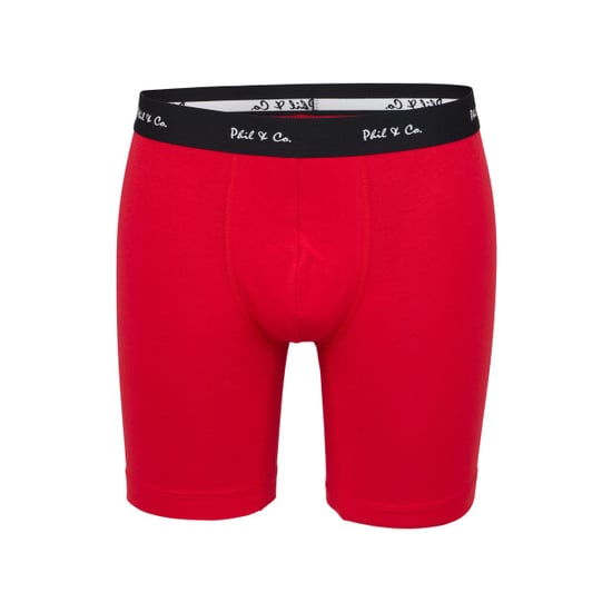 Phil & Co Boxershorts heren met lange pijpen boxer briefs 4-pack rood / zwart - Image 4