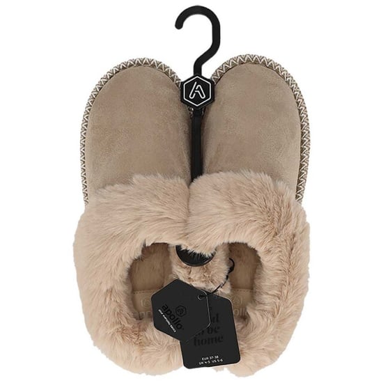 Apollo Dames instap pantoffels teddy wit - Image 2