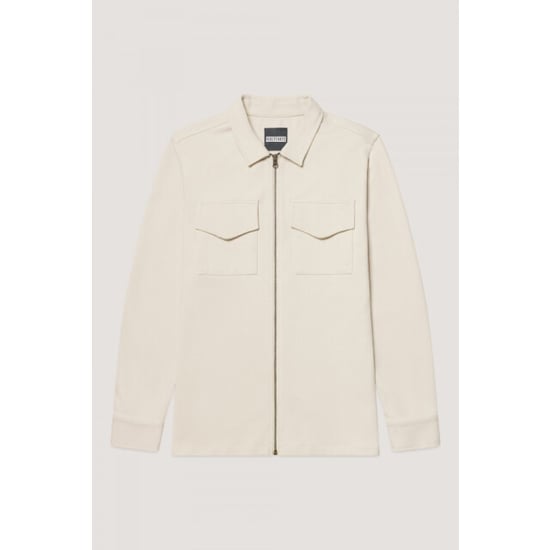 Kultivate 2501030211 luxury zip 221 moonbeam  heren overshirt  kultiv - Image 2