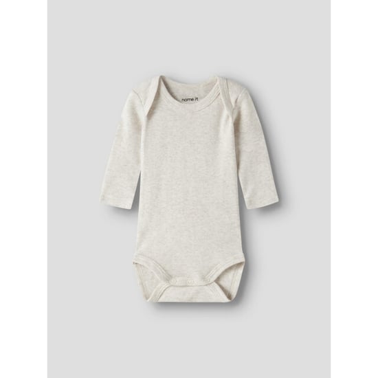 Name It Jongens kinder bodysuit nbmbody 3-pack effen grijs/beige/groen vosprint - Image 6
