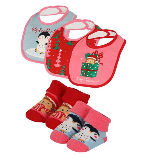 Apollo Baby kerstsokken + slabbetje set kerst print - Image 1