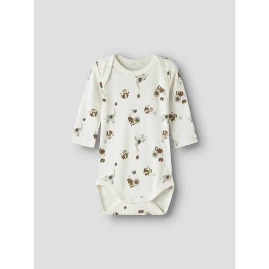 Name It Unisex kinder bodysuit nbnbody 3-pack beige/wit dierenprint - Image 5