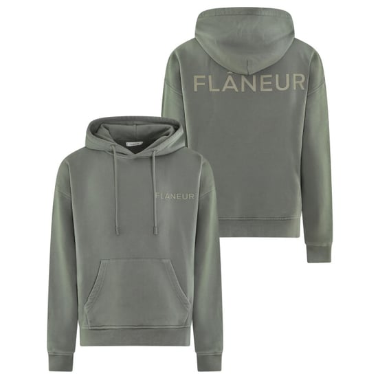 Flaneur Homme Heren doublelogo washed hoodie beige - Image 1