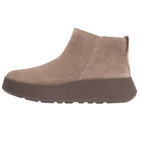 Fit Flop Womens/Ladies F-Mode Suede Flatform Side Zip Ankle Boots (Grey) - Image 2