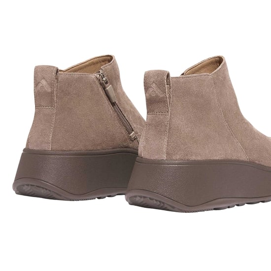Fit Flop Womens/Ladies F-Mode Suede Flatform Side Zip Ankle Boots (Grey) - Image 4