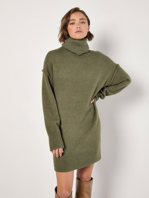 Apricot Exposed Seam Jumper Mini Dress - Image 1
