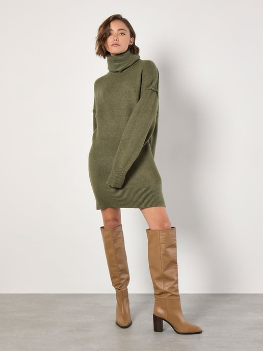 Apricot Exposed Seam Jumper Mini Dress - Image 2