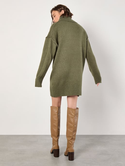 Apricot Exposed Seam Jumper Mini Dress - Image 4