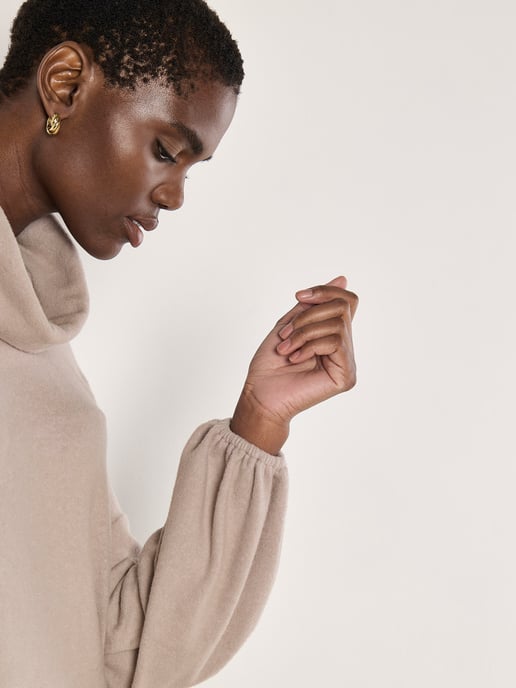 Apricot Soft Knit Mini Dress - Image 3