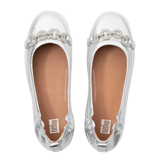 Fit Flop Dames/Dames Allegro Sprankelende Ballerina Flats (Zilver) - Image 2