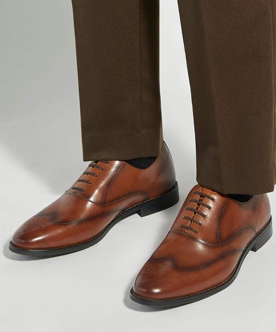 Dune Mens Shaay - Lace-Up Leather Brogues - Image 3