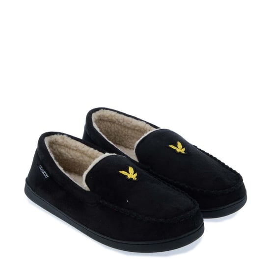 Lyle & Scott Heren Aspen Moccasin Slippers (Zwart) - Image 1