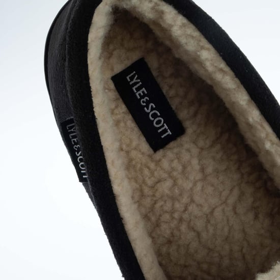 Lyle & Scott Heren Aspen Moccasin Slippers (Zwart) - Image 5